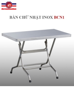 Bàn chữ nhật Inox Hwata BCN1