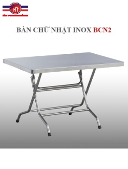 Bàn chữ nhật inox Hwata BCN2