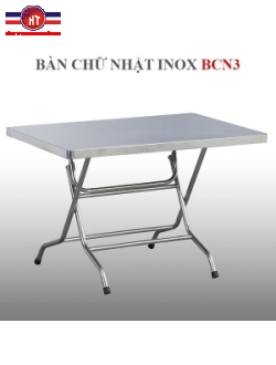 Bàn chữ nhật inox Hwata BCN3