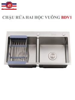 Chậu rửa hai hộc vuông