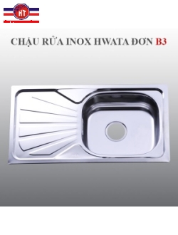 Chậu rửa inox Hwata B3, cánh lớn