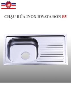 Chậu rửa inox Hwata B5, một cánh