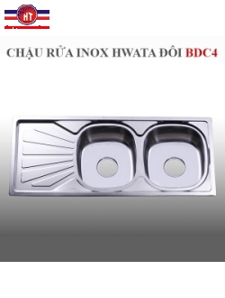 Chậu rửa inox Hwata BDC4, hai hộc, một cánh