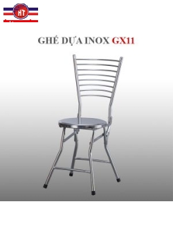 Ghế dựa inox xếp Hwata mặt inox 360 GX11