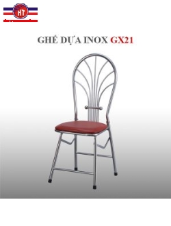 Ghế dựa inox xếp Hwata 7 sóng mặt nệm simili GX21