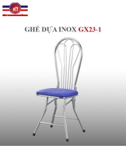 Ghế dựa inox xếp Hwata mặt simili GX23-1