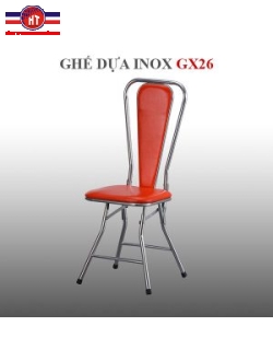 Ghế dựa inox xếp Hwata mặt simili GX26