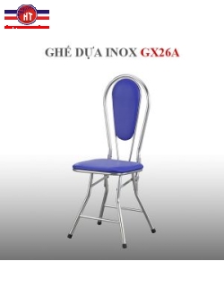 Ghế dựa inox xếp Hwata mặt simili GX26A