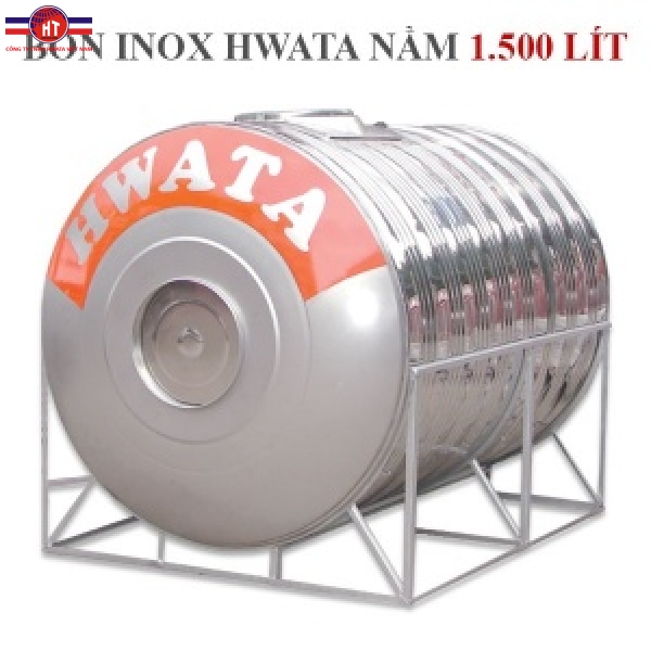 Bồn chứa nước Inox Hwata 1500 lít nằm