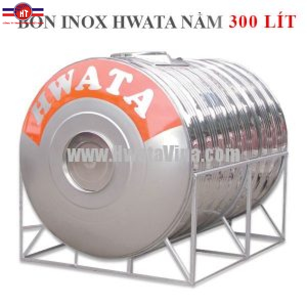 Bồn chứa nước Inox Hwata 300 lít nằm