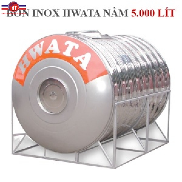 Bồn chứa nước Inox Hwata 5000 lít nằm