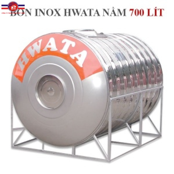 Bồn chứa nước Inox Hwata 700 lít nằm