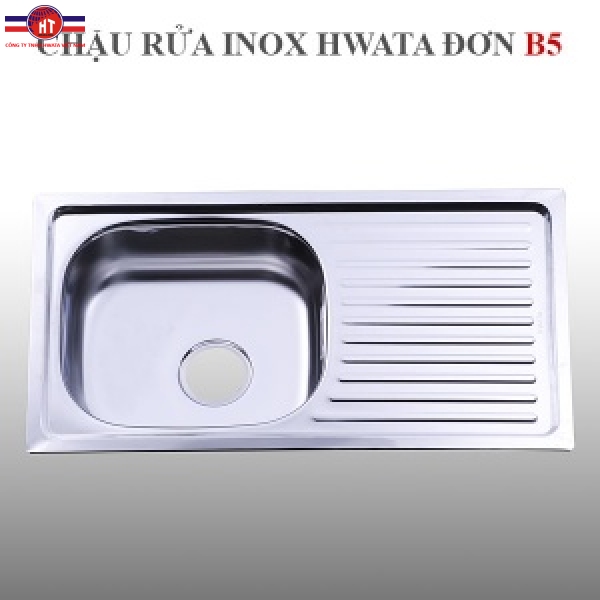 Chậu rửa inox Hwata B5, một cánh
