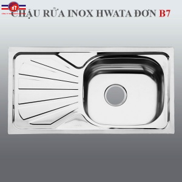 Chậu rửa inox Hwata B7, một cánh