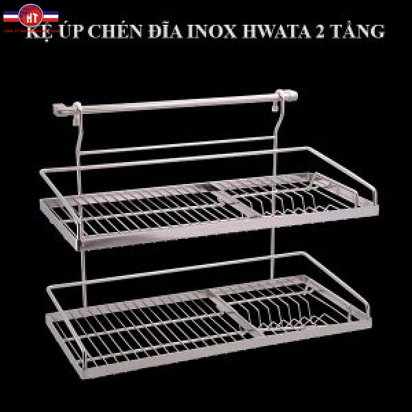 Kệ úp chén inox Hwata 2 tầng HWKC2