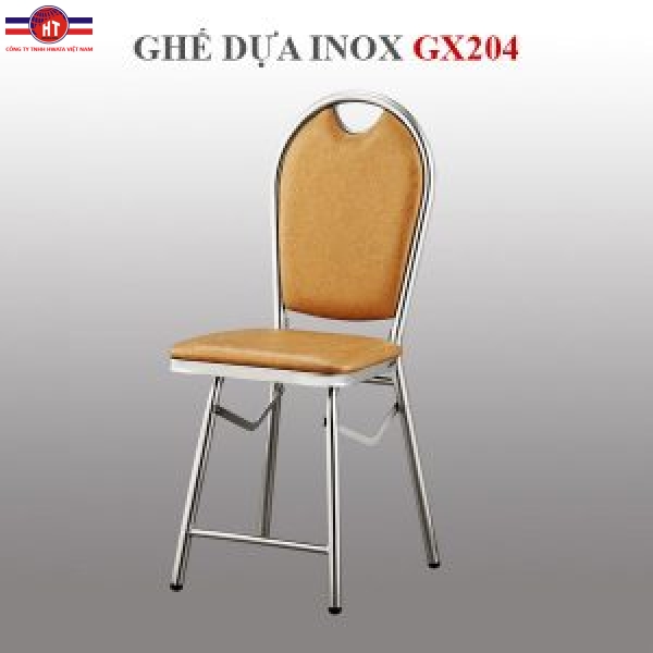 Ghế dựa inox xếp Hwata mặt simili GX204