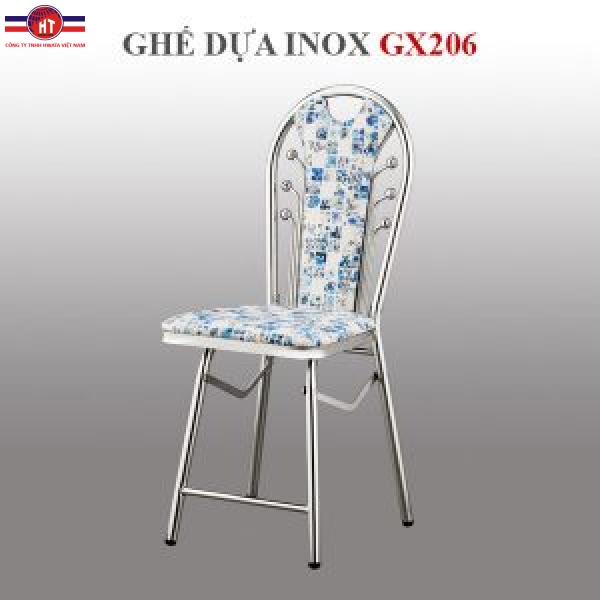 Ghế dựa inox xếp Hwata mặt simili GX206