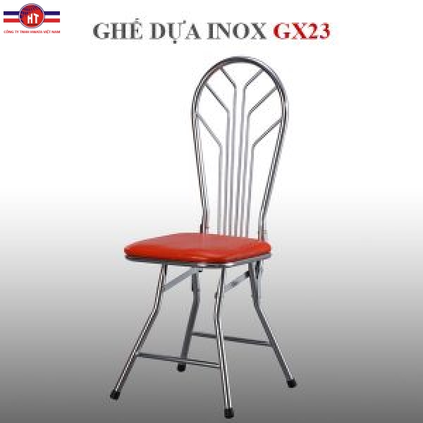 Ghế dựa inox xếp Hwata mặt simili GX23