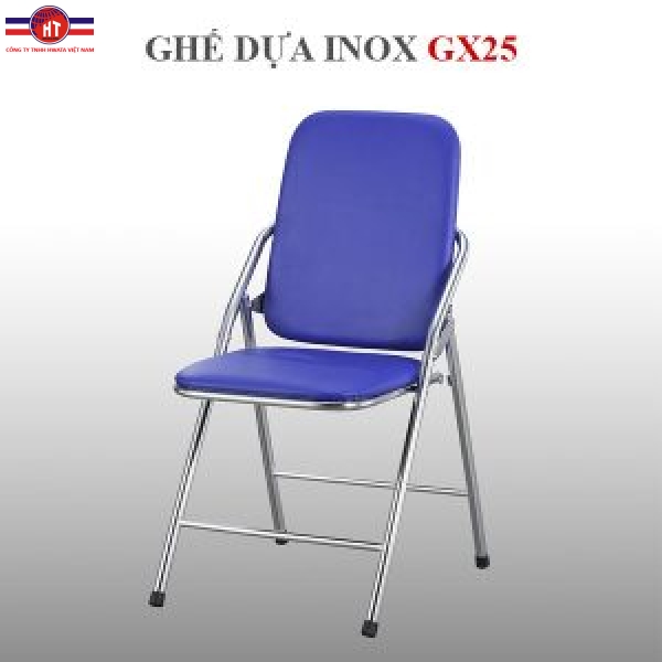 Ghế dựa inox xếp Hwata mặt simili GX25