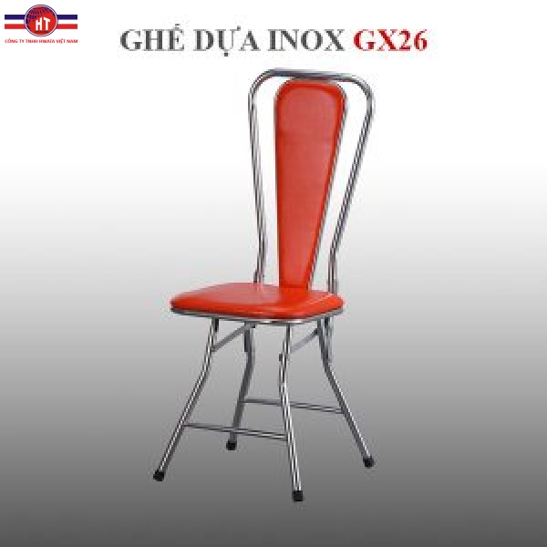 Ghế dựa inox xếp Hwata mặt simili GX26