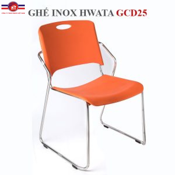 Ghế dựa inox Hwata cố định mặt nhựa GCD25