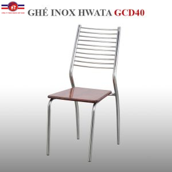 Ghế dựa inox Hwata cố định mặt gỗ GCD40