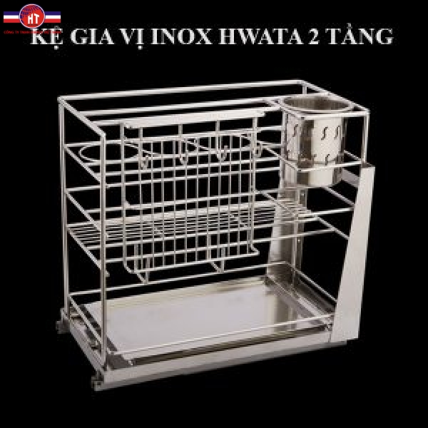 Kệ gia vị tủ 300 inox Hwata HWKV 02